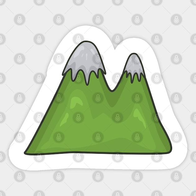 Hill Mountain Sticker by Teeladen